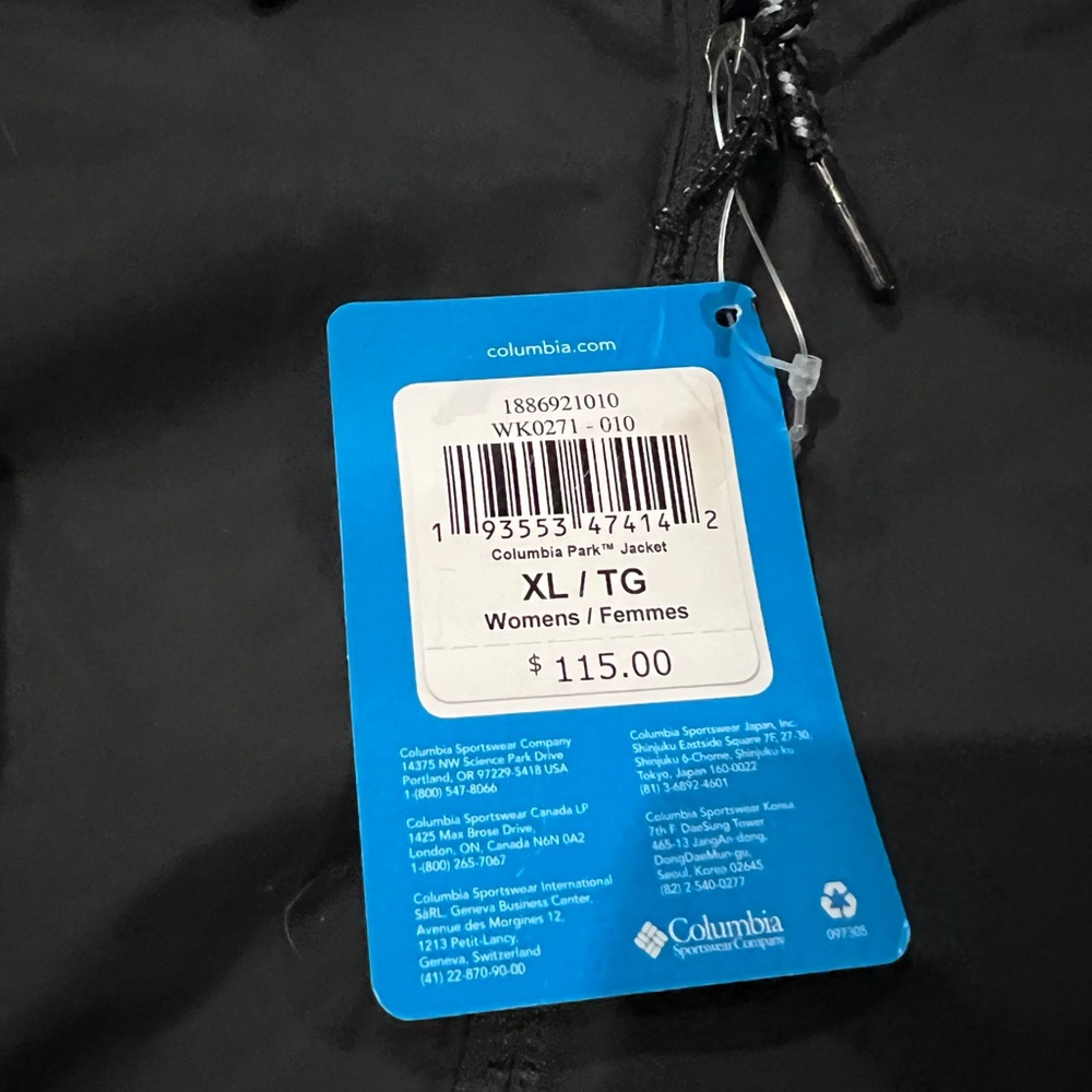 Columbia Rain / coat jacket. Women’s XL
